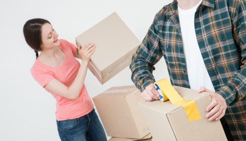 Residents using household storage in Denmarkhill for seasonal items