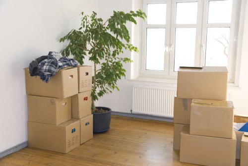 Packed boxes ready for a small removal move in Denmarkhill