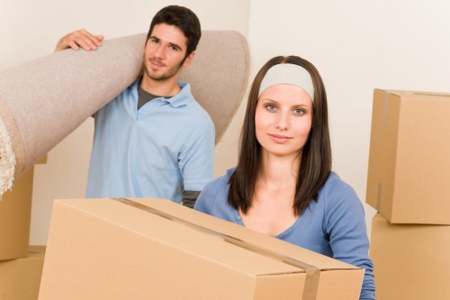 House removals planning in Denmarkhill with moving boxes
